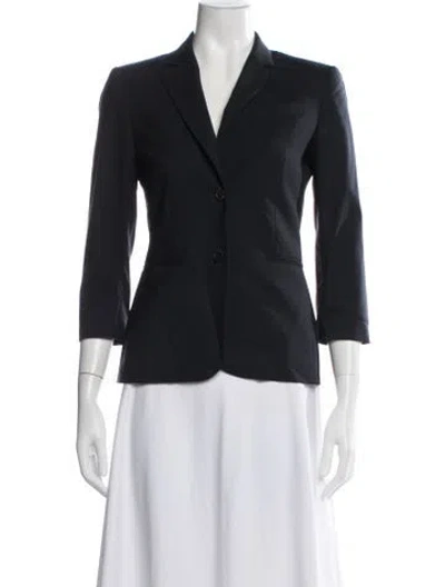 Pre-owned The Row Virgin Wool Blazer In Blue