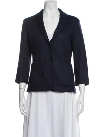 Pre-owned The Row Virgin Wool Blazer In Blue