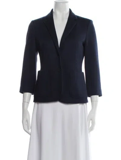 Pre-owned The Row Virgin Wool Blazer In Blue