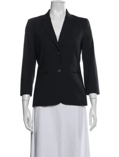 Pre-owned The Row Virgin Wool Blazer In Blue