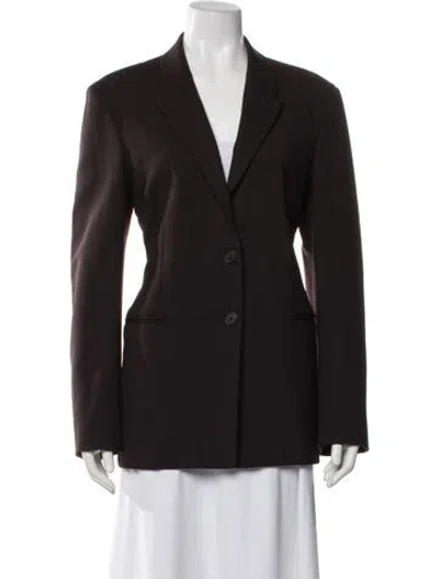 Pre-owned The Row Virgin Wool Blazer In Brown