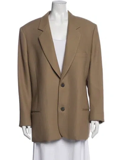 Pre-owned The Row Virgin Wool Blazer In Brown