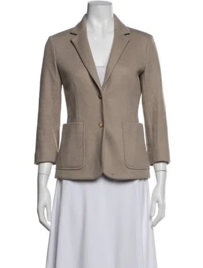 Pre-owned The Row Virgin Wool Blazer In Brown