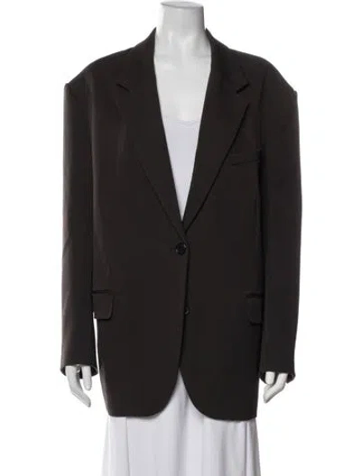 Pre-owned The Row Virgin Wool Blazer In Brown