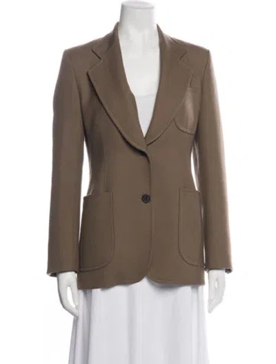 Pre-owned The Row Virgin Wool Blazer In Brown