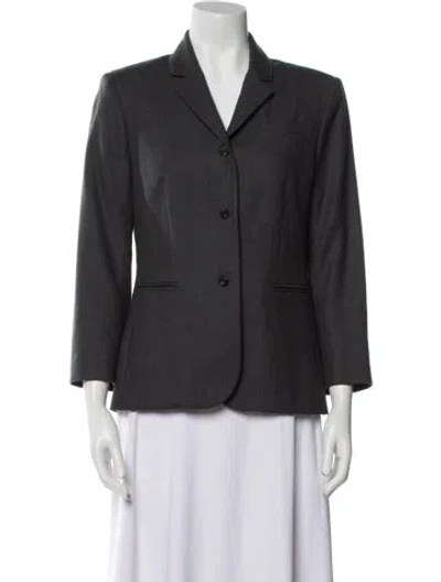Pre-owned The Row Virgin Wool Blazer In Gray