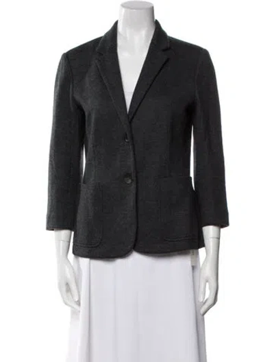 Pre-owned The Row Virgin Wool Blazer In Gray