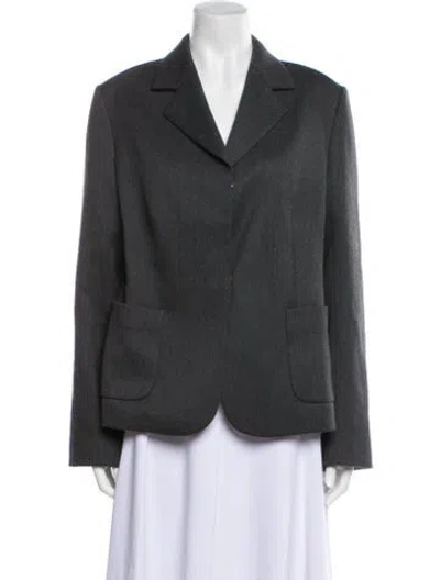 Pre-owned The Row Virgin Wool Blazer In Gray