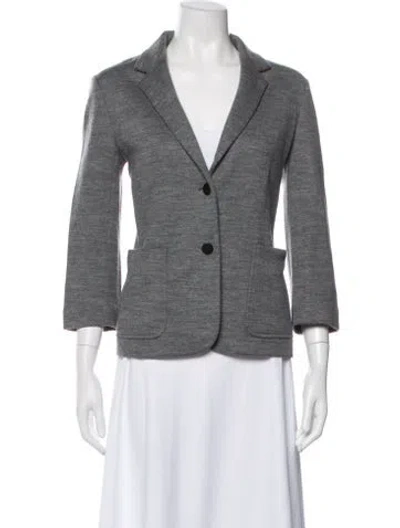 Pre-owned The Row Virgin Wool Blazer In Gray