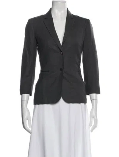 Pre-owned The Row Virgin Wool Blazer In Gray