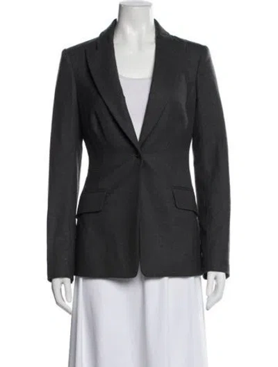 Pre-owned The Row Virgin Wool Blazer In Gray