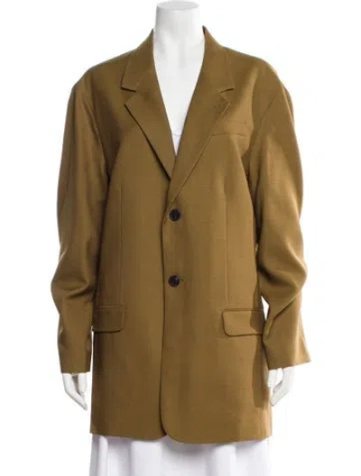 Pre-owned The Row Virgin Wool Blazer In Green