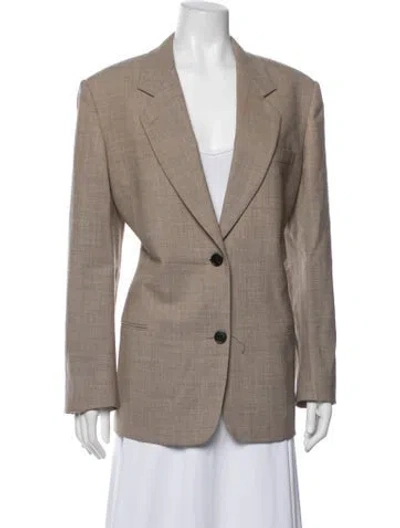 Pre-owned The Row Virgin Wool Blazer In Neutrals