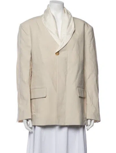 Pre-owned The Row Virgin Wool Blazer In Neutrals