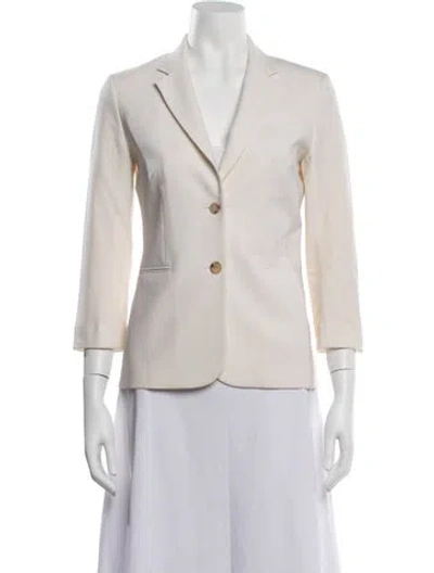 Pre-owned The Row Virgin Wool Blazer In White