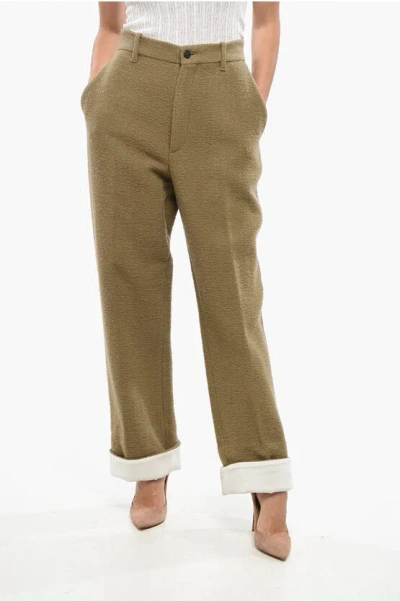 The Row Virgin Wool Blend Gustavo Pants In Green