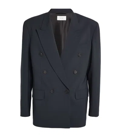 The Row Virgin Wool-blend Marri Suit Jacket In Navy