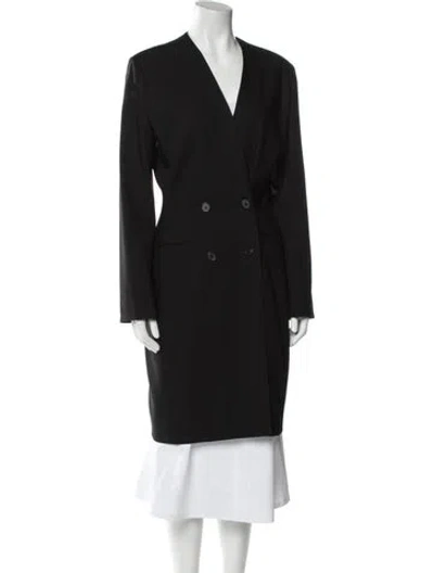 Pre-owned The Row Virgin Wool Coat In Black