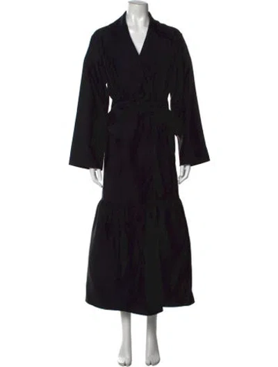Pre-owned The Row Virgin Wool Coat In Black