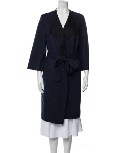 Pre-owned The Row Virgin Wool Coat In Blue