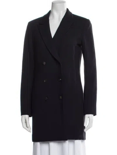 Pre-owned The Row Virgin Wool Coat In Blue