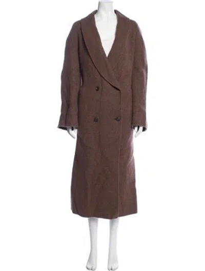 Pre-owned The Row Virgin Wool Coat In Brown