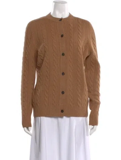 Pre-owned The Row Virgin Wool Crew Neck Sweater In Brown