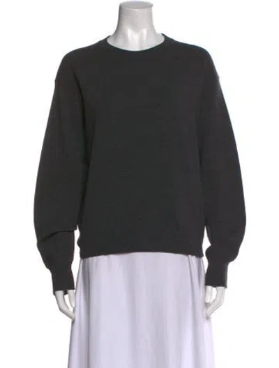 Pre-owned The Row Virgin Wool Crew Neck Sweater In Gray
