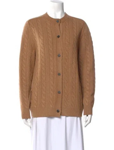 Pre-owned The Row Virgin Wool Crew Neck Sweater In Neutral