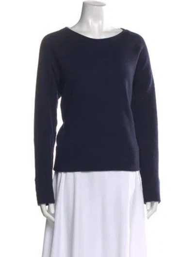 Pre-owned The Row Virgin Wool Crew Neck Sweatshirt In Blue