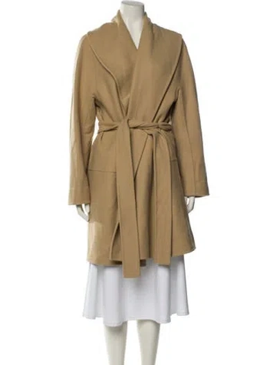 Pre-owned The Row Virgin Wool Faux Fur Coat In Neutral