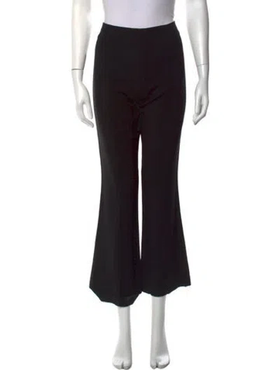 Pre-owned The Row Virgin Wool Flared Pants In Black