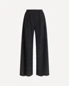 The Row Gala Virgin Wool Flannel Wide-leg Pants In Black