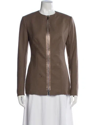 Pre-owned The Row Virgin Wool Jacket In Brown