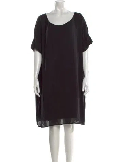Pre-owned The Row Virgin Wool Knee-length Dress In Black