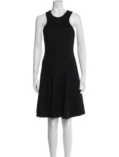 Pre-owned The Row Virgin Wool Knee-length Dress In Black