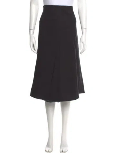 Pre-owned The Row Virgin Wool Knee-length Skirt In Black
