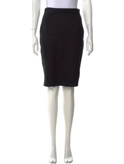 Pre-owned The Row Virgin Wool Knee-length Skirt In Black