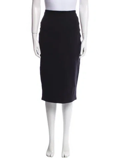 Pre-owned The Row Virgin Wool Knee-length Skirt W/ Tags In Blue