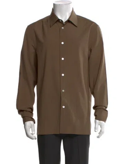 Pre-owned The Row Virgin Wool Long Sleeve Shirt In Neutral