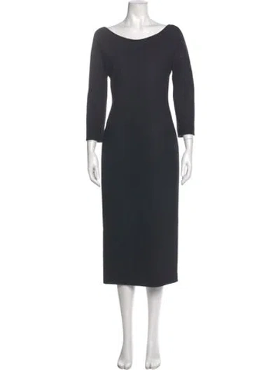 Pre-owned The Row Virgin Wool Midi Length Dress In Gray