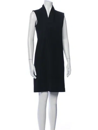 Pre-owned The Row Virgin Wool Mini Dress In Black
