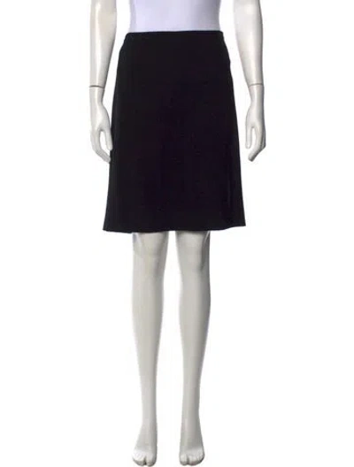 Pre-owned The Row Virgin Wool Mini Skirt In Black