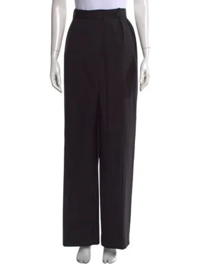 Pre-owned The Row Virgin Wool Pants In Black