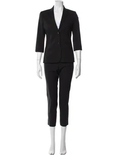 Pre-owned The Row Virgin Wool Pantsuit In Black