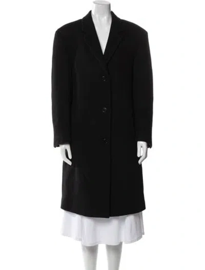 Pre-owned The Row Virgin Wool Peacoat In Black