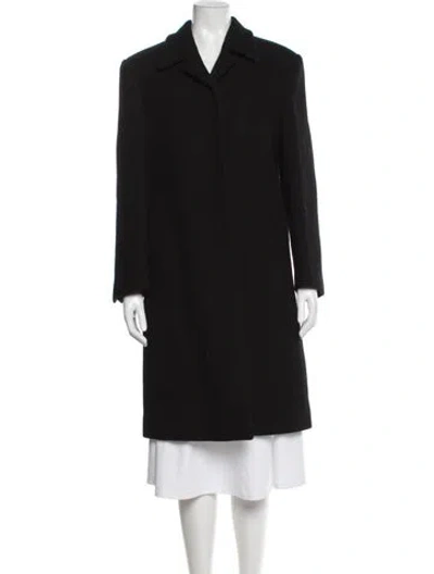Pre-owned The Row Virgin Wool Peacoat In Black