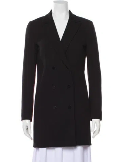 Pre-owned The Row Virgin Wool Peacoat In Black