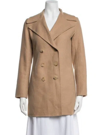 Pre-owned The Row Virgin Wool Peacoat In Neutrals
