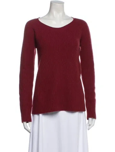 Pre-owned The Row Virgin Wool Scoop Neck Sweater In Brown